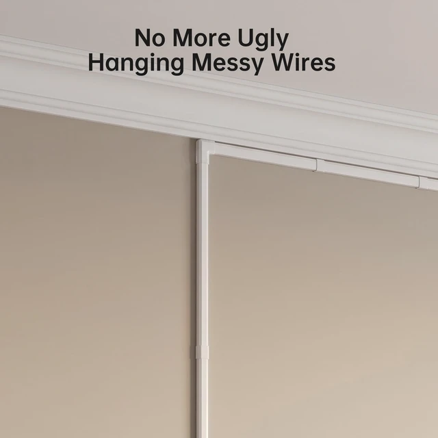 Alt view image 5 of 7 - Cord Hider Wall, 630in Cord Covers for 2-3 Wires, Easy Set up Cable Hider Wire Covers for Cords on Wall, Self-Adhesive Wire Hiders for TV on Wall, Cable Cover Management, W1.0 H0.53in, White