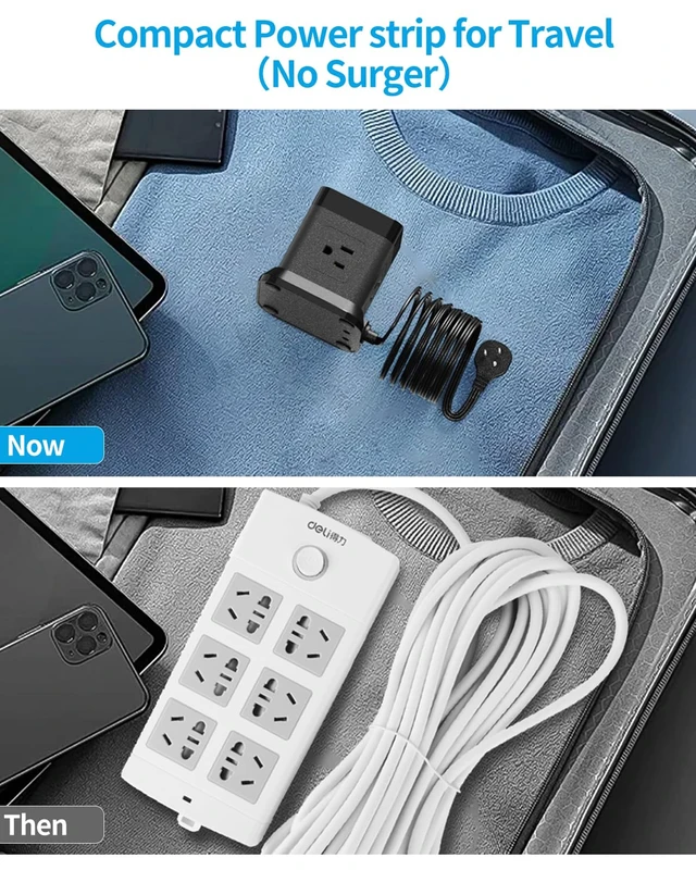Alt view image 7 of 7 - USB C Power Strip PD 20W, 4 Outlets 3 USB 10 FT Extension Cord Black PD 20W USB C Fast Charging 10ft Flat Plug Extension Cord Overload Protection Must Have for Dorm & Office ETL Listed