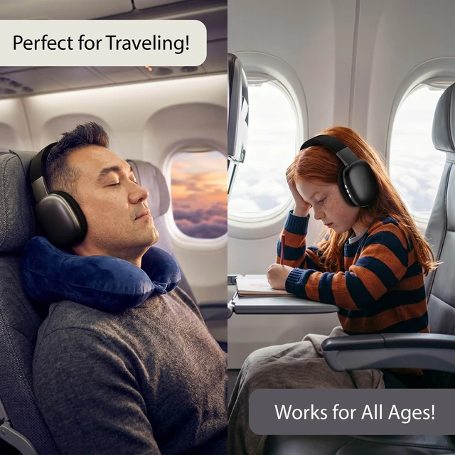 Alt view image 3 of 7 - Wireless Over Ear Bluetooth Headphones with Microphone - Wireless Headset -Noise Reduction - Bluetooth, Wired,Built in Micro SD for Travel, Home, Work TV,PC,Gaming,Cellphone (Black)