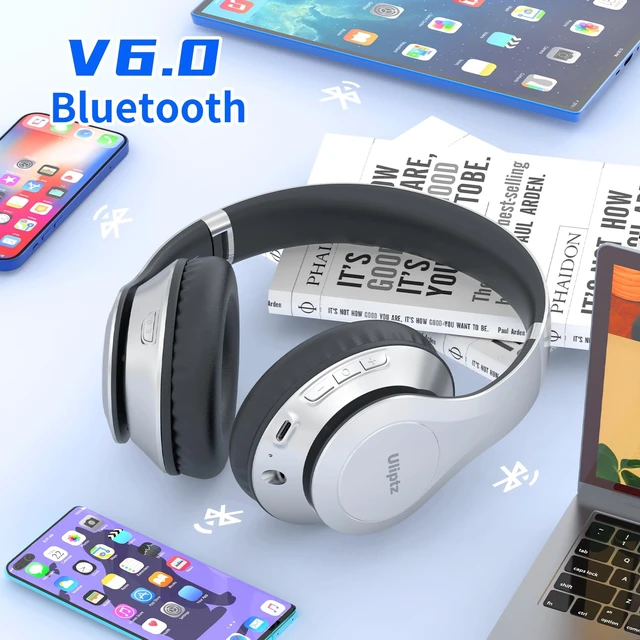 Alt view image 3 of 7 - Bluetooth Headphones Over Ear, Wireless HiFi Stereo Foldable Headset 65H Playtime, Bluetooth 6.0, 6 EQ Modes, Built-in Mic, Deep Bass Stereo, Lightweight Design for Home, Office, Travel & PC