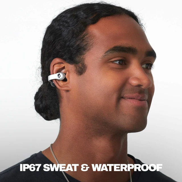Alt view image 4 of 7 - Push 720 Open Wireless Open-Ear Bluetooth Earbuds - Chrome Waterproof, Clip-On Lightweight Design, 30 Hours Battery, Wireless Charging Pouch, Exercise, Running Outdoors, Gym, Fitness