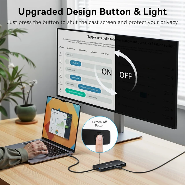 Alt view image 5 of 7 - Docking Station Dual Monitor, 15 in 1 USB C Docking Station 3 Monitors