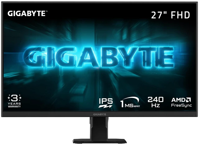 Main image of GS27F2 27" SuperSpeed IPS FHD AMD Freesync Premium Gaming Monitor Black, FHD 1920x1080, 240Hz, 1ms MPRT, 115% sRGB Color Gamut, HDMI, DP, AMD Freesync, Tilt Adjustable, Ergonomic Stand