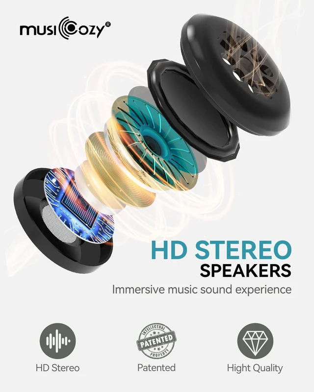 Alt view image 5 of 7 - 3D Sleep Headphones Bluetooth 5.4 Sleep Mask with HD Speakers Soft Velvet Cotton Fabric, Blackout Design, Side Sleeper Comfort, Washable Style, 14 Hours Playtime, Travel Meditation Gifts