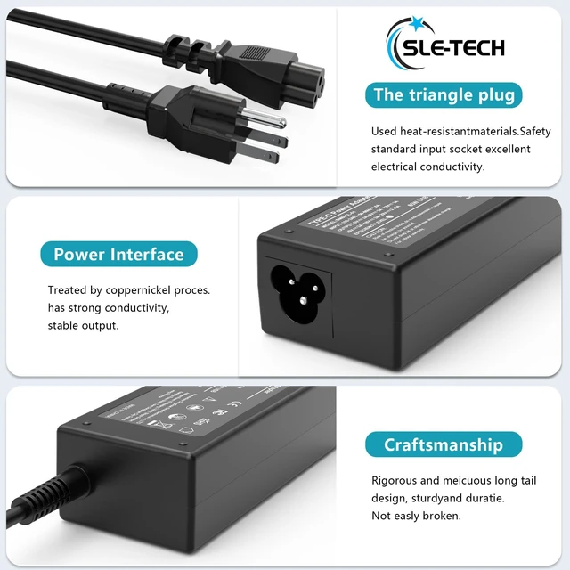 Alt view image 5 of 7 - 65W USB-C Type-C Fast Charger for HP Chromebook 14 x360 14c Plus Compatible with HP 11 11A G5-G8 EE,14a, 14c, Chromebook Plus, TPN-LA12 HA01 CA06 CA21, 20V 3.25A, Type-C PD Cord