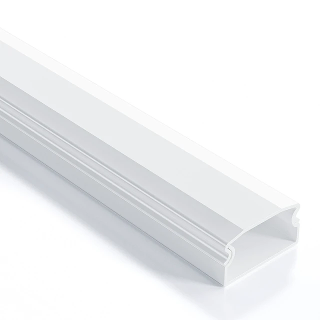 Main image of TV Cord Hider, 472in Cord Covers for 3-4 Wires on Wall, Large Cable Hider Cable Management, Easy Set up Wire Hiders Wire Covers for Cords on Wall, TV Cables Cover Raceway, W1.18 H0.67in, White