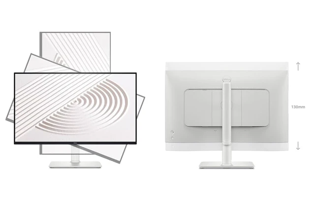 Alt view image 2 of 5 - S24 inch Monitor, LED FHD - 100Hz Refresh Rate 15001 Contrast Ratio, AMD FreeSync - VESA, Integrated 2x5W Speaker, HeightTiltSwivelPivot, 2 x HDMI, White