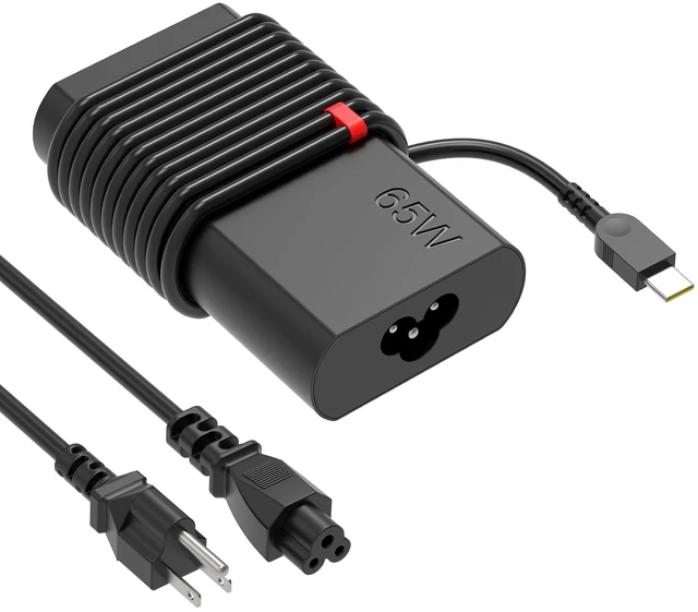 Main image of Slim 65W 45W USB C Laptop Charger Compatible with Lenovo Thinkpad Yoga Chromebook Computer Type C Fast Charging Power Cord AC Adapter