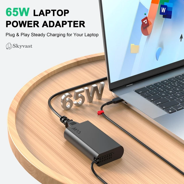 Alt view image 2 of 7 - Slim 65W 45W USB C Laptop Charger Compatible with Lenovo Thinkpad Yoga Chromebook Computer Type C Fast Charging Power Cord AC Adapter