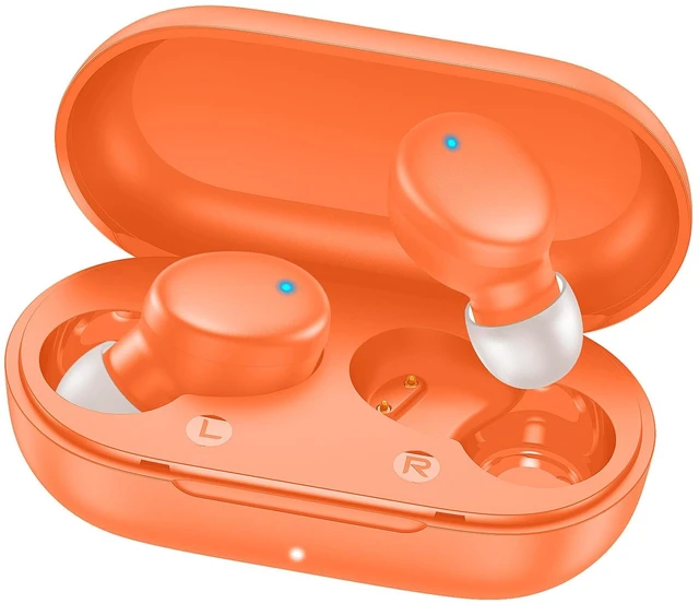 Main image of Mini Wireless Earbuds Bluetooth 5.3 in Ear Headphones Headsets Light Weight,60Hrs Playtime Ear Buds with Charging Case,Smart Touch Control,Premium Sound with Deep Bass for Sport-Orange