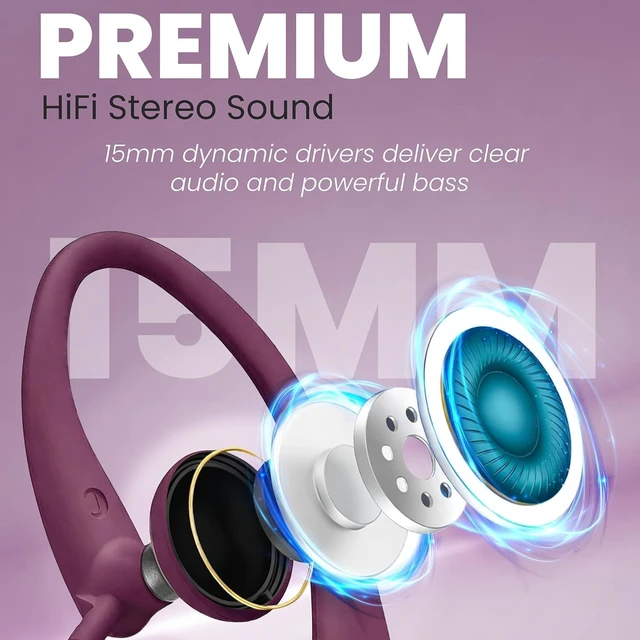 Alt view image 3 of 7 - USB-C Wired Earbuds with Microphone & in-Line Control, Over Ear Earhook, Compatible with iPhone 15 & 16, Samsung, Android Type-C Phones, Secure Fit Sports Running Headset