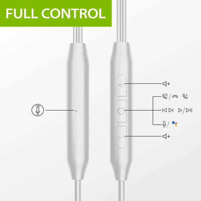 Alt view image 5 of 6 - E171 - AUX 3.5mm Wired Earbuds with Microphone & Volume Control Ear Hook Design for Running & Sports, Comfortable Fit, Compatible with Traditional 3.5mm AUX Phones Corded Headphones, White