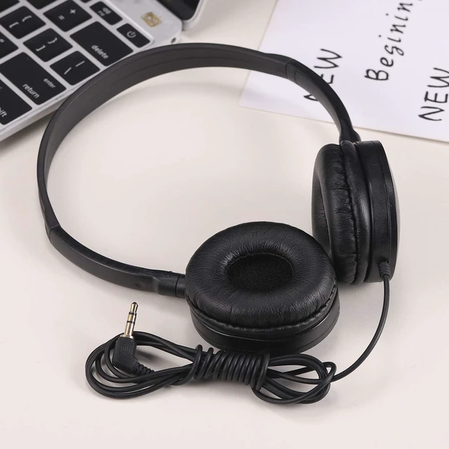 Alt view image 6 of 7 - Kids Bulk Headphones 100 Pack for Student Children Classroom School Toddler Boys Girls Teen and Adults, Wholesale Wired Computer Earphones Class Set for Library Museums Airplane (LS04,100 Black)