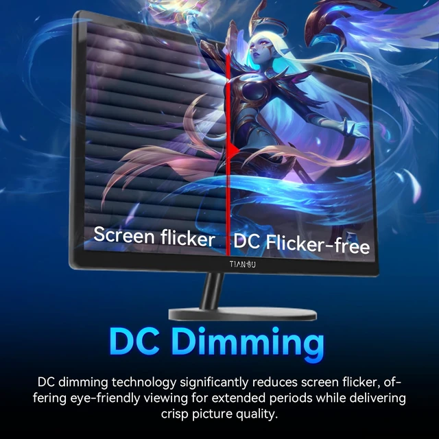 Alt view image 5 of 7 - 22 Inch Computer Monitor FHD 1080p IPS 75Hz FreeSync HDMI Gaming 75Hz FHD IPS LED Gaming Monitor, 2ms Response, AMD FreeSync, HDMI VGA VESA, sRGB 99%, Eye Care, PC Home Office Display Screen