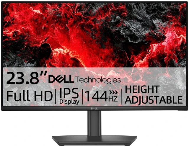 Main image of 24" FHD 144Hz Monitor, Height Adjustable, IPS LCD Monitor, 1ms MPRT, FreeSync, Ultra Thin bezels, 1000:1, Anti Glare, Low Blue Light, Flicker Free, VESA 2 x HDMI, Black