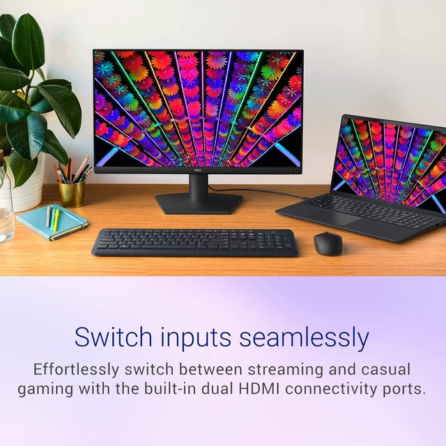 Alt view image 5 of 7 - S24 Series Monitor - 24 inch IPS LED FHD 144Hz - AMD FreeSync - VESA, 16:9 Monitor, 1ms MPRT, Low Blue Light, Flicker Free, Anti-Glare, 2 x HDMI, Black