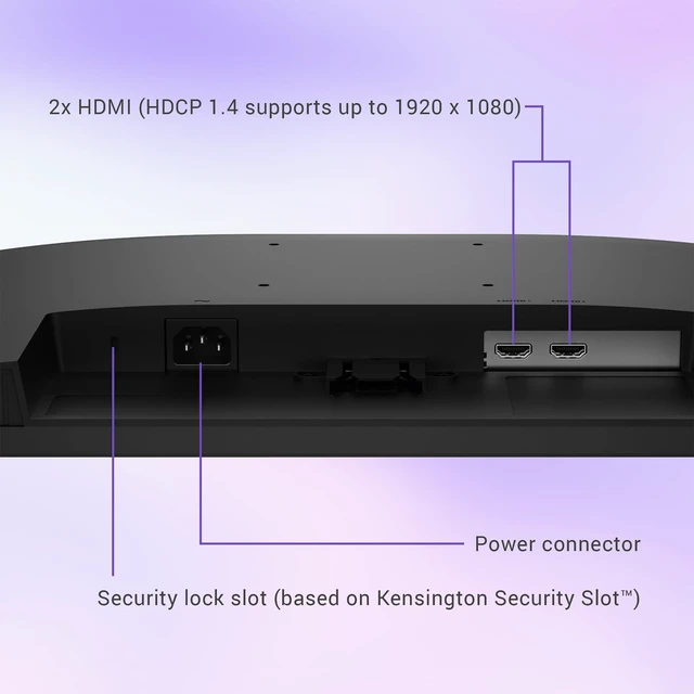Alt view image 4 of 7 - S24 Series Monitor - 24 inch IPS LED FHD 144Hz - AMD FreeSync - VESA, 16:9 Monitor, 1ms MPRT, Low Blue Light, Flicker Free, Anti-Glare, 2 x HDMI, Black