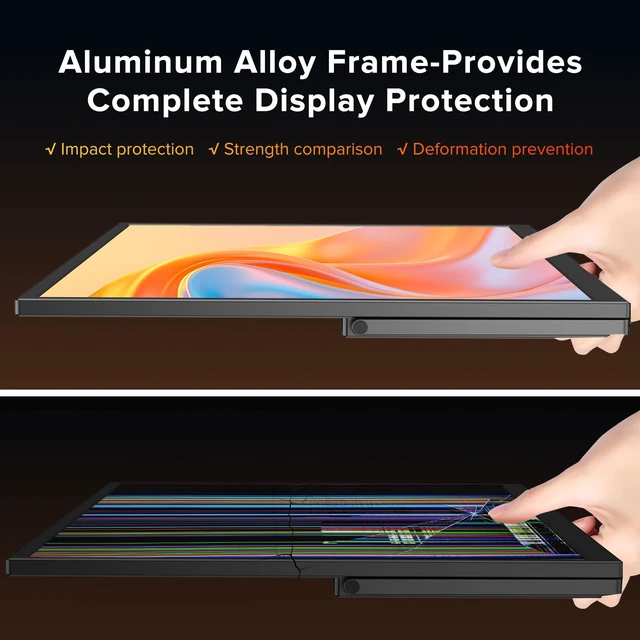 Alt view image 5 of 7 - Portable Monitor 18.5'' 120Hz Gaming Monitor, 125%sRGB 2000:1 HDR FreeSync Travel Monitor for Laptop Mac-Book PC, Built-in Stand & Speakers, VESA, USB HDMI Large Second Screen for Game Office