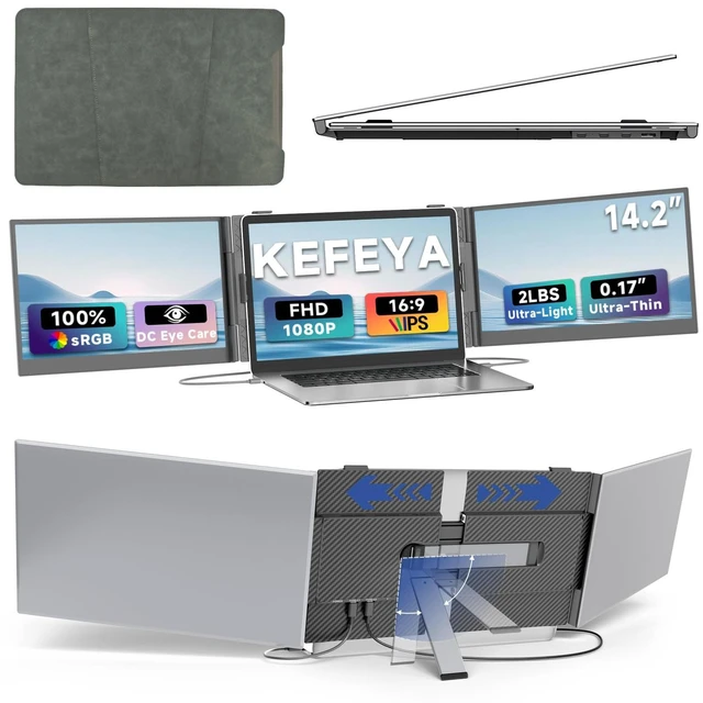 Main image of Laptop Screen Extender 14.2", 2.2 LB Lightest 0.16" Ultra-Thin, 1080P FHD Portable Monitor for Laptop 13-17.3", Eyes Care HDR Monitor, USB-C HDMI Plug-Play for Mac Windows PS Switch Work Travel