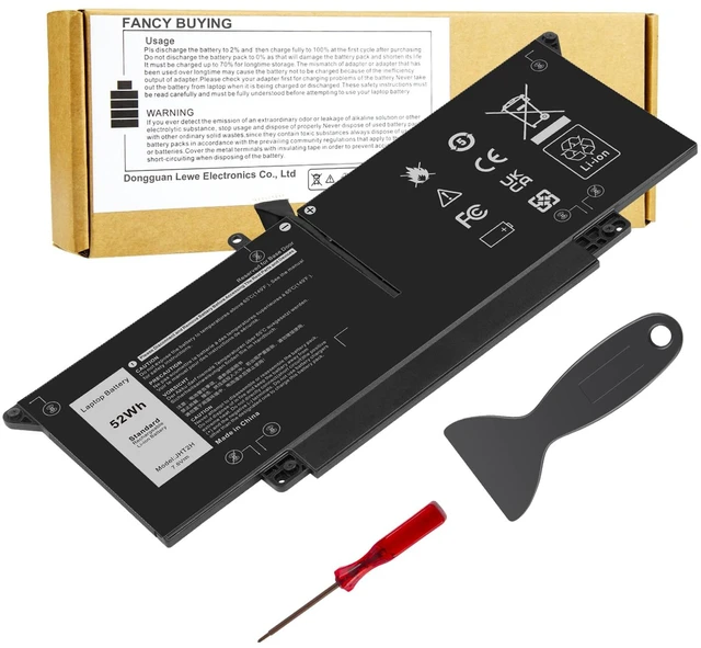 Main image of JHT2H Laptop Battery for Dell Latitude 7310 7410 Latitude 7410 Chromebook Enterprise Series P33S P34 S4V5X2 YY3GJ 2561J Y7HR3 35J09 HRGYV 0HRG WY9MP XMV7T 09YYF 7CXN6 T3JWC K36KR X825P XMT81 XMV7T