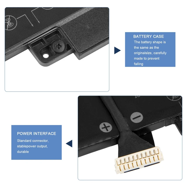Alt view image 3 of 7 - JHT2H Laptop Battery for Dell Latitude 7310 7410 Latitude 7410 Chromebook Enterprise Series P33S P34 S4V5X2 YY3GJ 2561J Y7HR3 35J09 HRGYV 0HRG WY9MP XMV7T 09YYF 7CXN6 T3JWC K36KR X825P XMT81 XMV7T