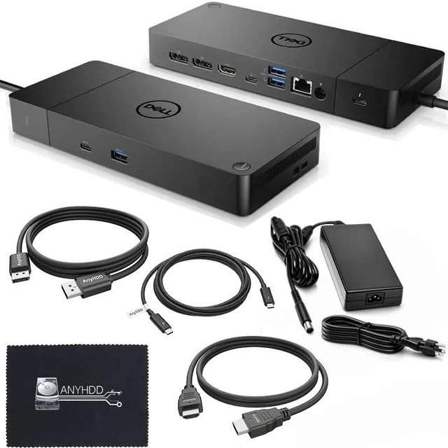 Main image of Dell WD19TBS Thunderbolt Dock Bundle - 4K Display, Dell Docking Station Dual Monitor with 180W Adapter, HDMI, DisplayPort, Thunderbolt Cable - Laptop & Computer Docking Station