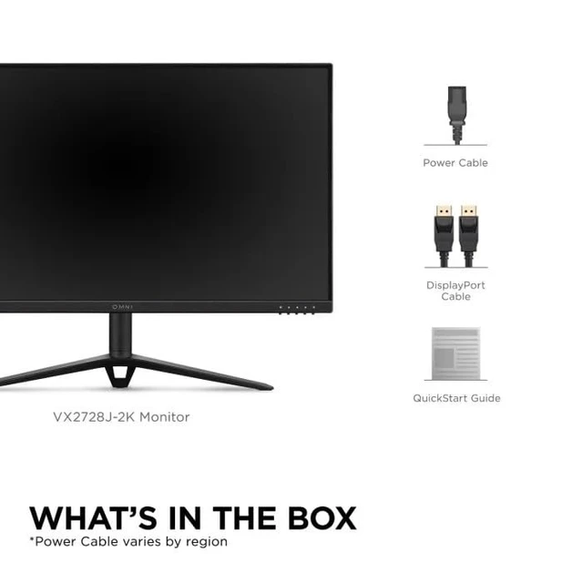 Alt view image 6 of 6 - VX2728J-2K 27 Inch 1440p IPS Gaming Monitor, 180Hz, 0.5ms FreeSync Premium, G-Sync Compatible, HDR10, HDMI 2.1, DisplayPort, Height Adjustable Stand, PS5, Xbox, PC, Fast Action Play