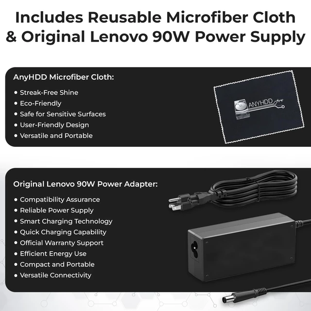 Alt view image 6 of 7 - 40AS0090US Lenovo Thinkpad Docking Station Gen 2-, Lenovo Docking Station for Laptop with 90W Adapter, HDMI, USB-C, DisplayPort Cables & Cloth - Universal Thunderbolt 3 Dock