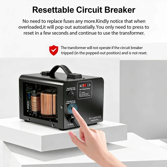 Alt view image 5 of 7 - 2000W PRO 110V to 220V Voltage Converter Step Up/Down Transformer 110-120V/220-240V for 220/230/240V Global Appliances use in US