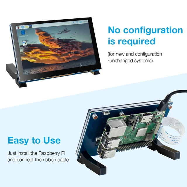 Alt view image 3 of 7 - 5 Inch Touchscreen IPS MIPI DSI Display Compatible with Raspberry Pi 5/4/3, 800x480 Pixel Capacitive Screen Driver-Free Interface