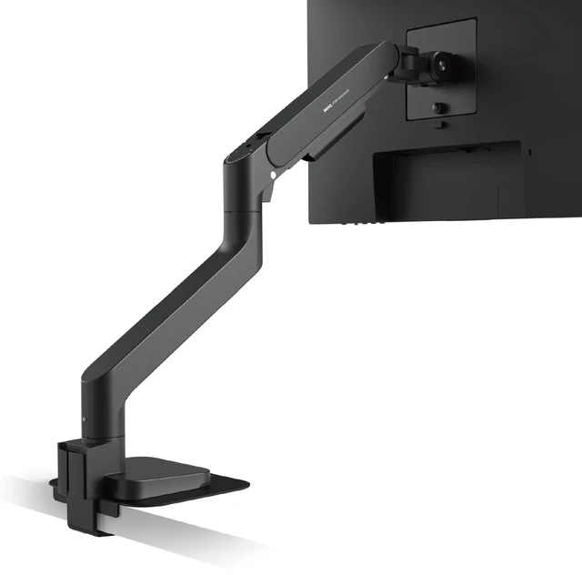 Main image of ErgoArm BSH01 Heavy Duty VESA Desk Mount for Screen up to 45" & 44 lbs VESA 75×75, 100×100. Fits desks 1245mm thick. Reinforcement plate desktop protect. Top mounting - clamp & grommet. Black