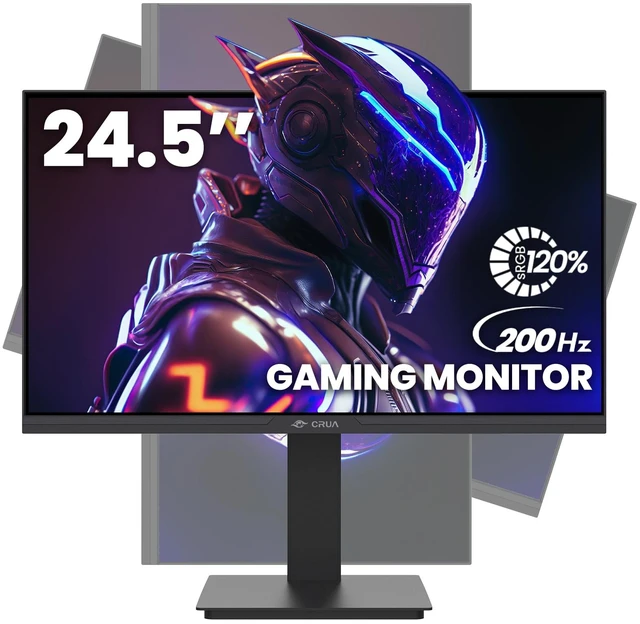 Main image of 24.5" FHD 200Hz Vertical Monitor, Height/Pivot/Swivel/Tilt Adjustable 120%sRGB Color, FreeSync, HDMI/DP, Low Blue Light, and 75x75mm Wall Mount for PC Gaming, Coding, Streaming, Study, and Office
