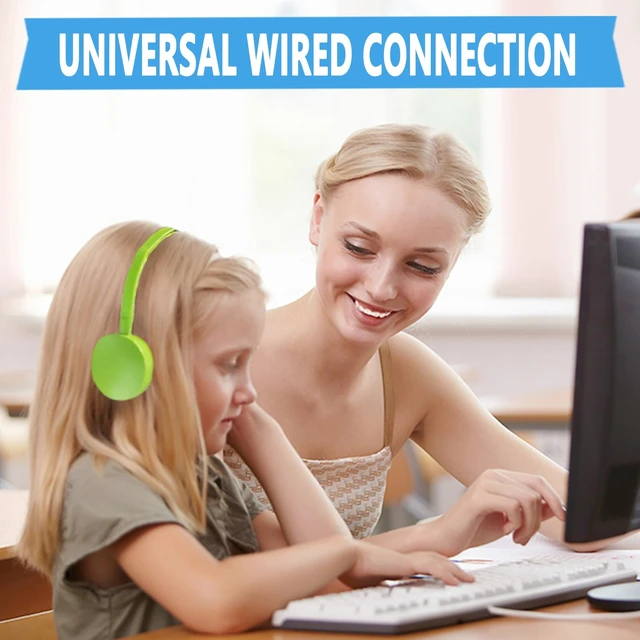Alt view image 7 of 7 - 100 Pack Classroom Headphones, Bulk Kids Headphones for School Student Boys Girls Teens, 3.5mm Plug for Computer Chromebook,Grades K-12(10 Color)