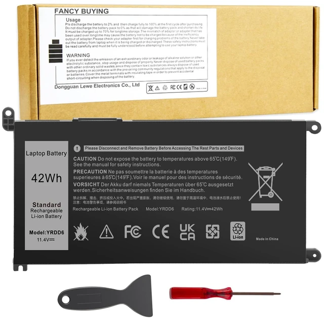 Main image of YRDD6 1VX1H Battery for Dell Inspiron 3310 3583 5481 5482 5485 5491 5591 7586 2-in-1 3493 3501 3582 3584 3593 3793 5480 5493 5581 5584 5585 5590 5593 5594 5598 P93G001 VM732 P75F 01VX1H