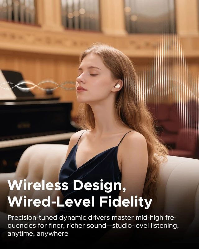 Alt view image 7 of 7 - H3 Wireless Headphones, Triple Driver LDAC aptX Lossless, 55dB 55dB Hybrid ANC, 6MIC AI ENC, Bluetooth 5.4, IPX5 Waterproof, Fast Charging 10min=2hrs, Multipoint Connection, App EQ