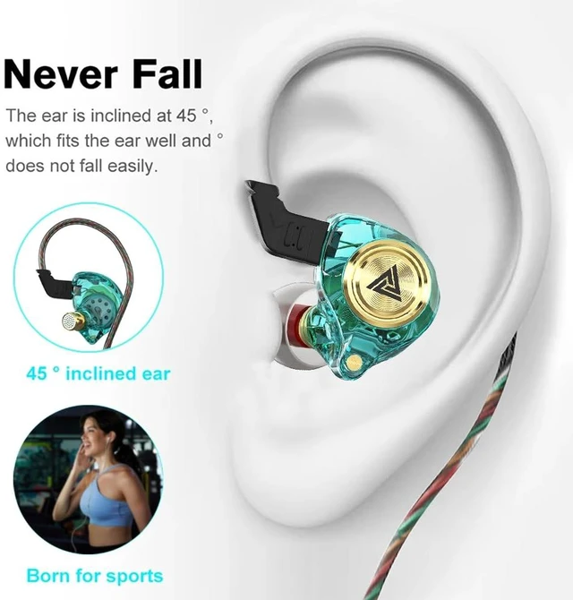 Alt view image 4 of 7 - Wired Gaming Earbuds, Ak3file in Ear Monitors, Deep Bass Sound Wired Earbuds, HiFi in Ear Headphones with 1DD 10mm Dynamic Driver, IEM for Music Gaming Video Calling (Green)