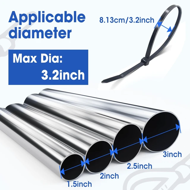 Alt view image 4 of 7 - 12 Inch 2000 PCS Zip Ties, Cable Ties 50lbs Tensile Strength, Black Zip Ties for Indoor and Outdoor Use, UV Resistant Wire Ties