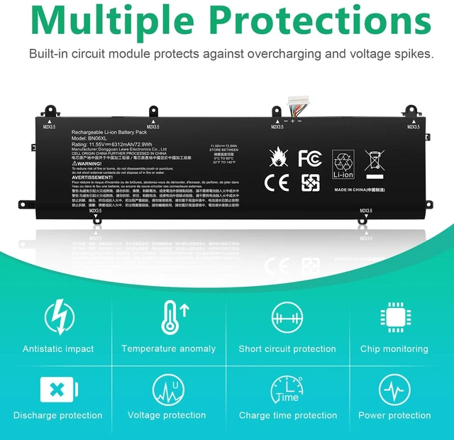 Alt view image 2 of 7 - BN06XL L68299-005 Battery for HP Spectre X360 BN06XL 15 15-eb000 15-eb0xxx 15-eb1xxx 15-EB0053DX 15-EB0043DX 15-EB1043DX 15T-EB000 15T-EB100 15T-EB 15-EB Series BNO6XL BN06072XL L68235-1C1 11.55V
