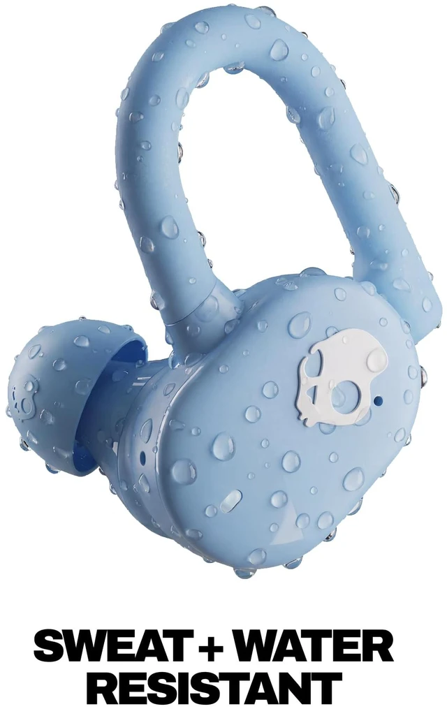 Alt view image 3 of 7 - Push Play Active Wireless Earbuds - Preppy Blue In-Ear Hanger, Bluetooth, Noise Isolating 58 Hours Battery, Sweat and Water Resistant, Microphone, Running Outdoors, Exercise