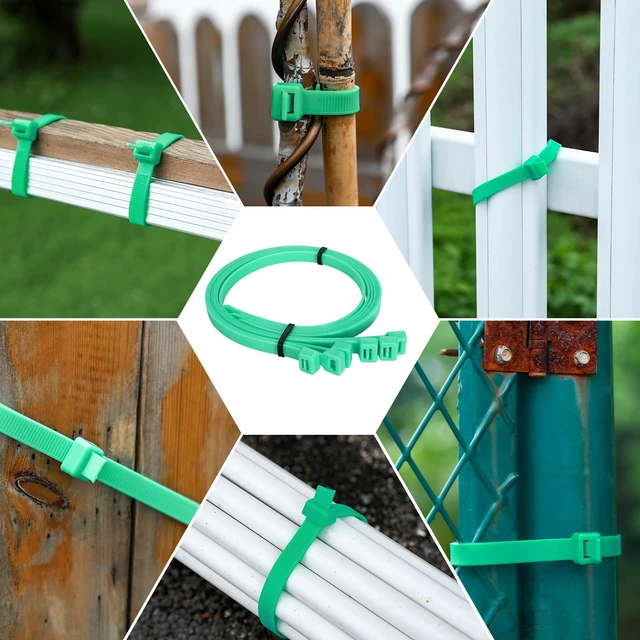 Alt view image 5 of 6 - Long Zip Ties Heavy Duty 24 inch400 LBS Tensile Strength With Double Sided Toothed Super Durable Cable Ties Extra Large Wire Ties Adjustable Nylon Tie Wraps for Indoor Outdoor 100 Pack Green
