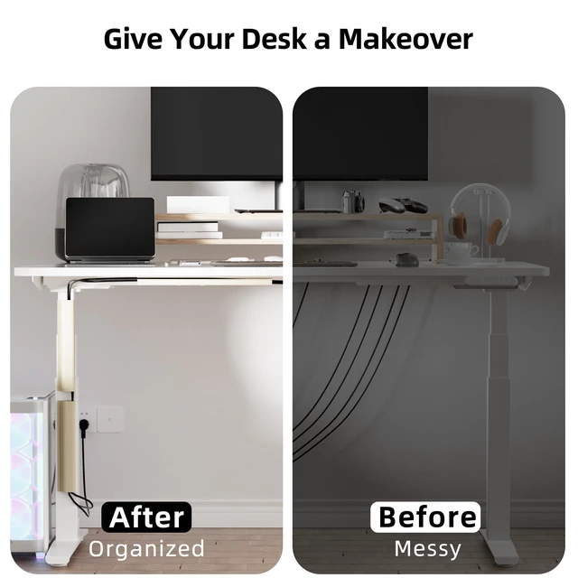 Alt view image 4 of 7 - Cable Management Under Desk, 94.2 in, Cable Raceway, Beige Easy Install Adhesive Mount, Cord Hider, Cord Organizer, Child & Pet Proof,Wire Management,for Office Organization