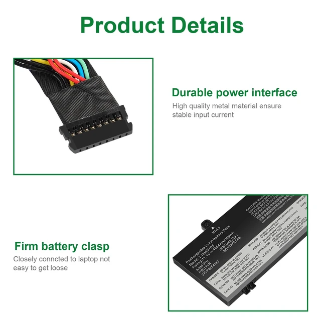 Alt view image 3 of 7 - L19M3PD5 L19C3PD5 L19L3PD5 Laptop Battery Compatible with Lenovo Thinkpad E14 Gen 2 20T6 20TA/ E14 Gen 3 20Y7 20YD 20YE/ E15 Gen 2 20T8 20TD,SB10X02597 5B10X02600 L19D3PD5 L20C3PD4 L20D3PD4 L20L3PD4