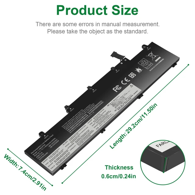 Alt view image 2 of 7 - L19M3PD5 L19C3PD5 L19L3PD5 Laptop Battery Compatible with Lenovo Thinkpad E14 Gen 2 20T6 20TA/ E14 Gen 3 20Y7 20YD 20YE/ E15 Gen 2 20T8 20TD,SB10X02597 5B10X02600 L19D3PD5 L20C3PD4 L20D3PD4 L20L3PD4