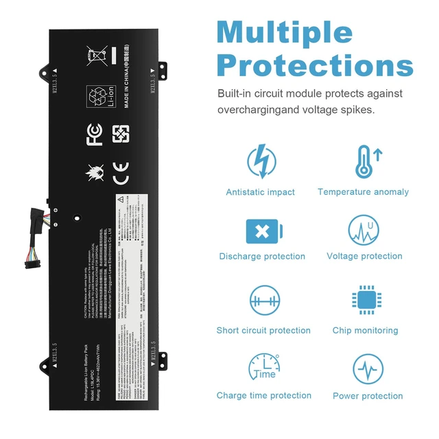 Alt view image 5 of 7 - L19L4PDC L19C4PDC L19M4PDC Battery Replacement for Lenovo Ideapad Yoga 7-14ITL5 82BH 7-15ITL5 82BJ Yoga 7i (15 inch) 2 in 1 Series, 5B10Z26482 SB10Z26481 5B10Z26485 SB10Z26483 5B10Z26479 SB10Z26486