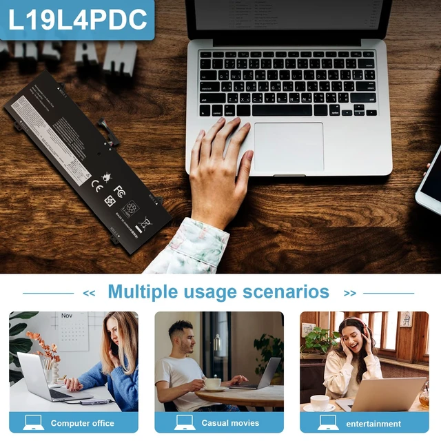 Alt view image 6 of 7 - L19L4PDC L19C4PDC L19M4PDC Battery Replacement for Lenovo Ideapad Yoga 7-14ITL5 82BH 7-15ITL5 82BJ Yoga 7i (15 inch) 2 in 1 Series, 5B10Z26482 SB10Z26481 5B10Z26485 SB10Z26483 5B10Z26479 SB10Z26486