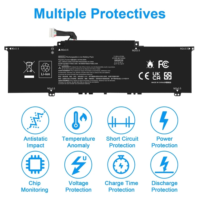 Alt view image 4 of 7 - BN03XL L77034-005 Battery for 2020 HP Envy X360 15M-EE 15M-ES 15-ES 13-BA 13-AY 13-ay0xx 15m-ee0xxx HSTNN-DB9N HSTNN-OB1O L73965-271 L76965-271 L76985-271 L76965-2C1 L76965-AC1