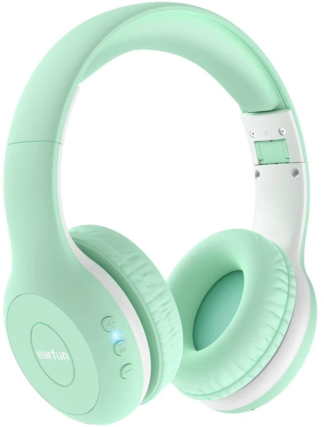 Main image of K2 Kids Bluetooth Headphones for School, Kids Headphones with Mic Volume Limited, 40H Playtime, Built-in Mic, Stereo Sound, Foldable Over-Ear Headphone for Kids/Toddler/Travel/Tablet, Green