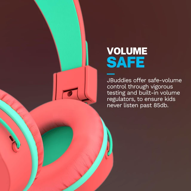 Alt view image 4 of 7 - JBuddies Studio on-Ear Kids Wired Headphones with mic, Volume Limiter, Foldable, Adjustable, Each