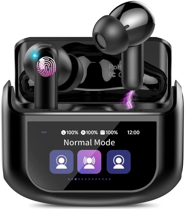 Main image of Active Noise Cancelling Ear Buds 48H Wireless Earbuds,Black HiFi Stereo Bluetooth Headphones with ENC Noise Cancelling/Transparency Mode, IPX7 Earphones with 5 EQ Modes for iOS Android