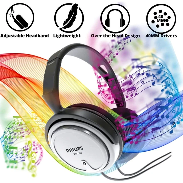 Alt view image 5 of 6 - Over Ear Wired Stereo Headphones for Podcasts, Studio Monitoring and Recording Headset for Computer, Keyboard and Guitar with 6.3 mm (1/4") Add On Adapter- Silver